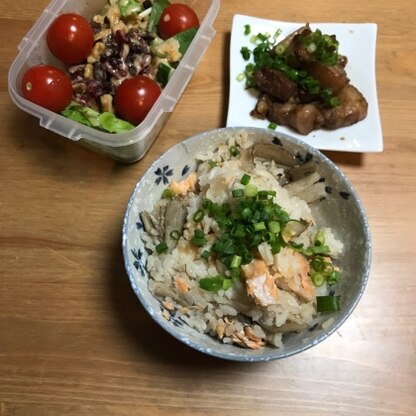 今日の晩御飯です。

ありがとうございます。